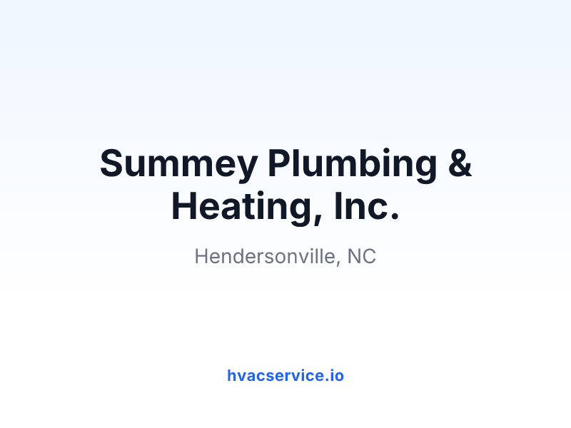 Summey Plumbing & Heating, Inc.
