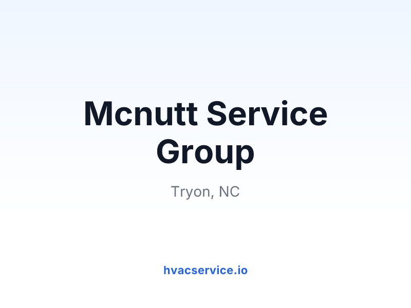 Mcnutt Service Group