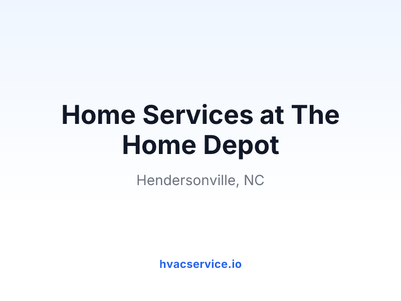 Home Services at The Home Depot
