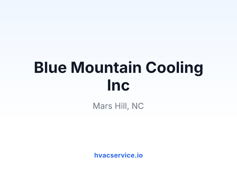 Blue Mountain Cooling Inc