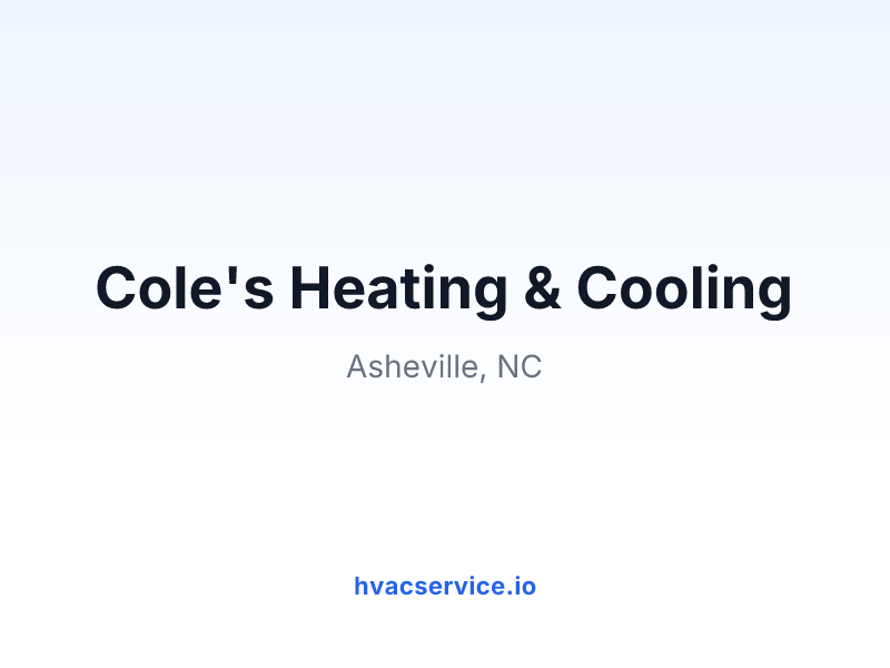 Cole's Heating & Cooling