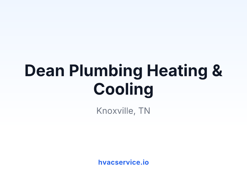 Dean Plumbing Heating & Cooling