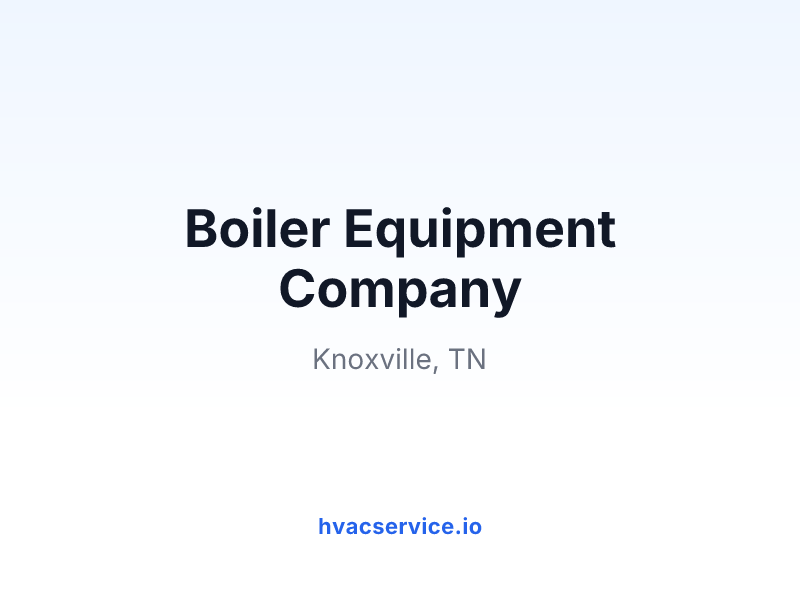 Boiler Equipment Company