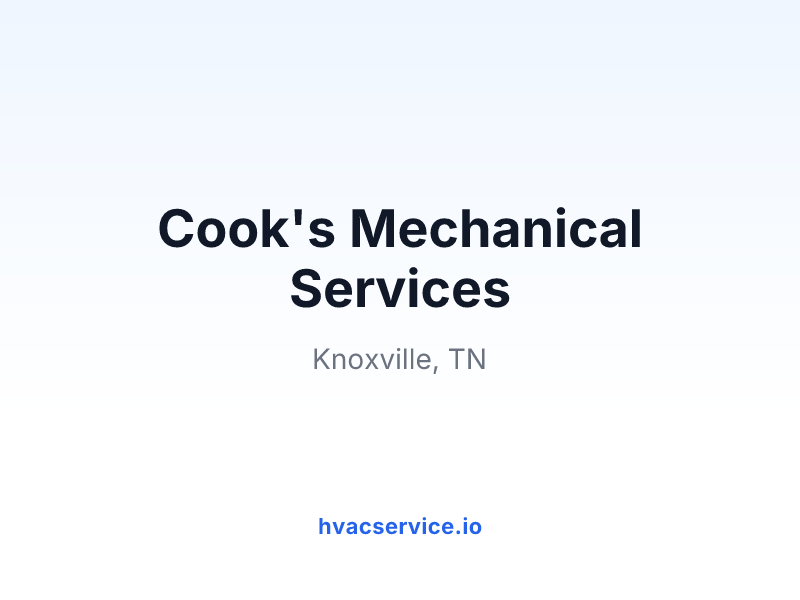 Cook's Mechanical Services