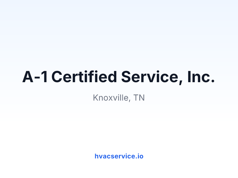 A-1 Certified Service, Inc.