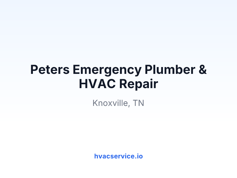 Peters Emergency Plumber & HVAC Repair