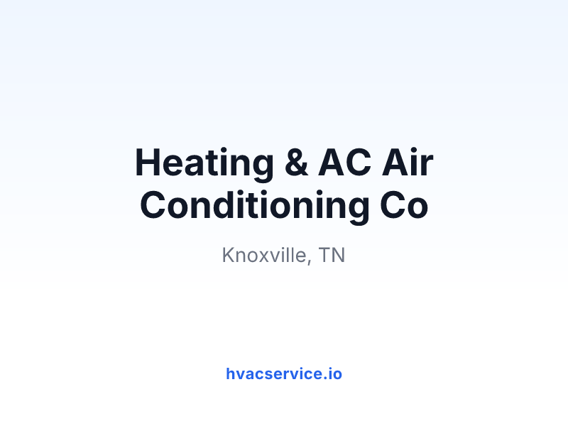 Heating & AC Air Conditioning Co