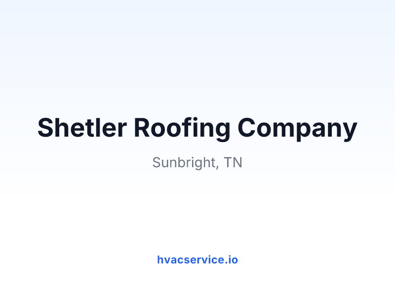 Shetler Roofing Company