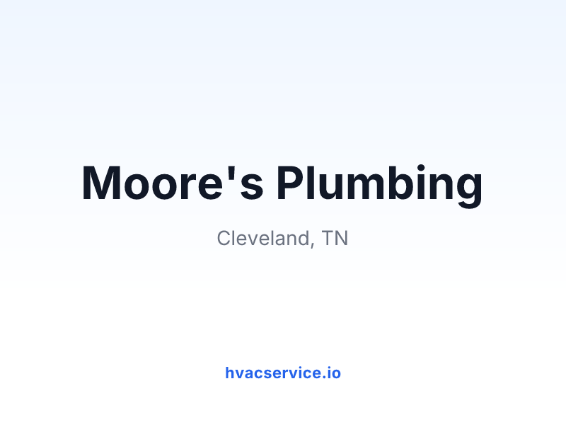 Moore's Plumbing