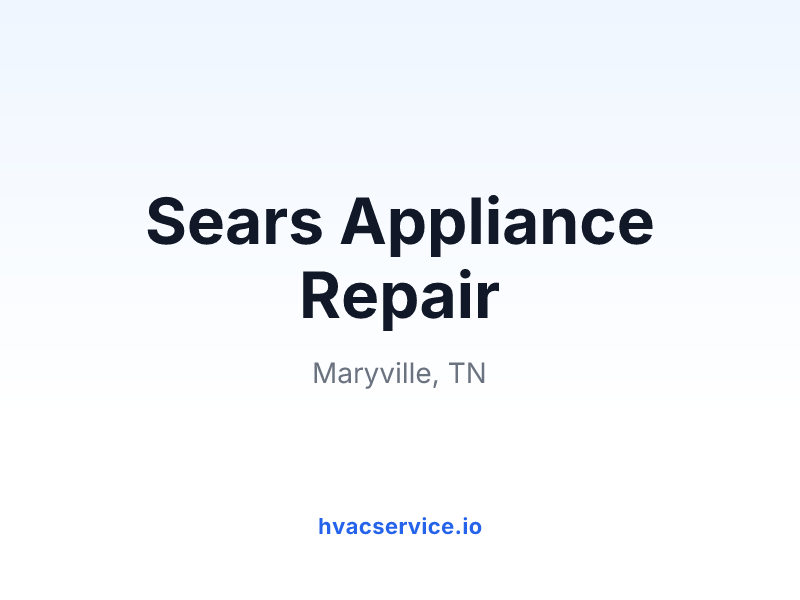 Sears Appliance Repair