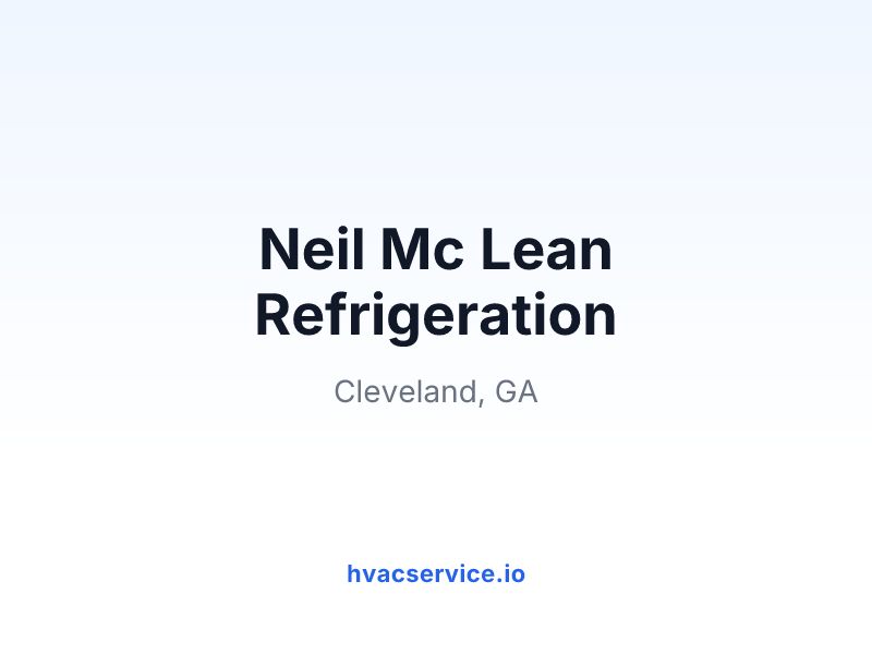 Neil Mc Lean Refrigeration