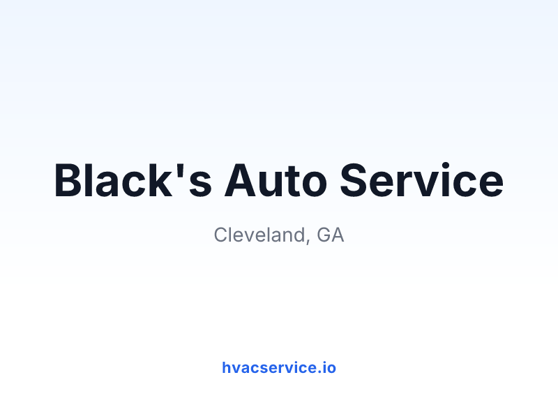 Black's Auto Service
