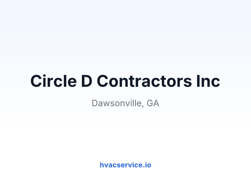 Circle D Contractors Inc