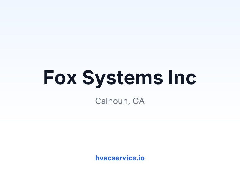 Fox Systems Inc