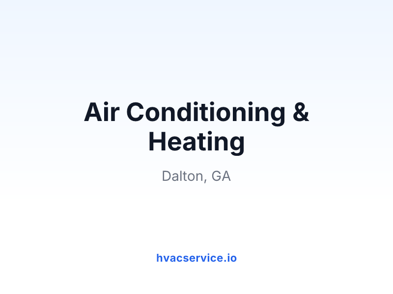 Air Conditioning & Heating