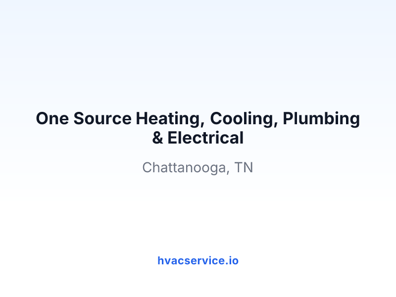 One Source Heating, Cooling, Plumbing & Electrical
