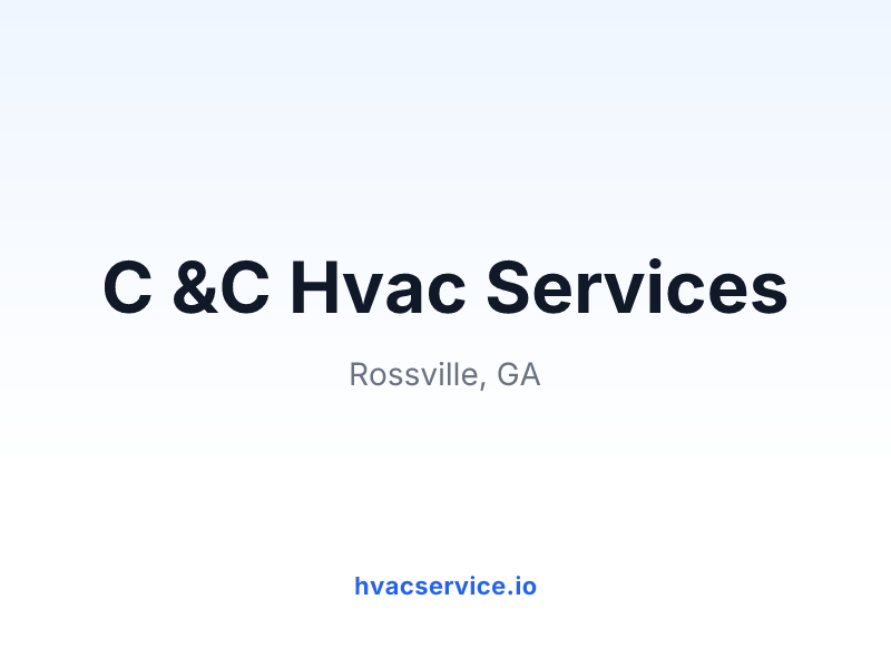 C &C Hvac Services