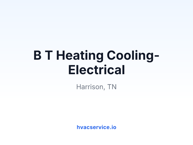 B T Heating Cooling-Electrical