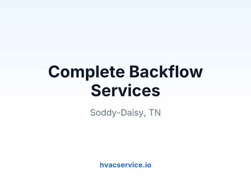 Complete Backflow Services