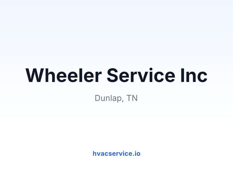 Wheeler Service Inc