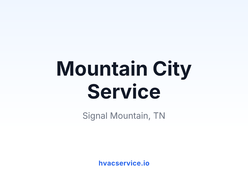 Mountain City Service