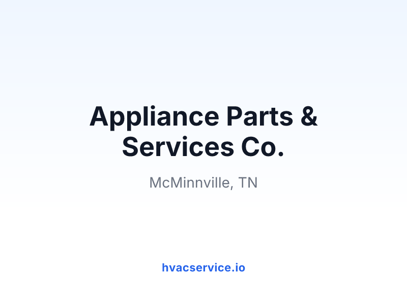 Appliance Parts & Services Co.