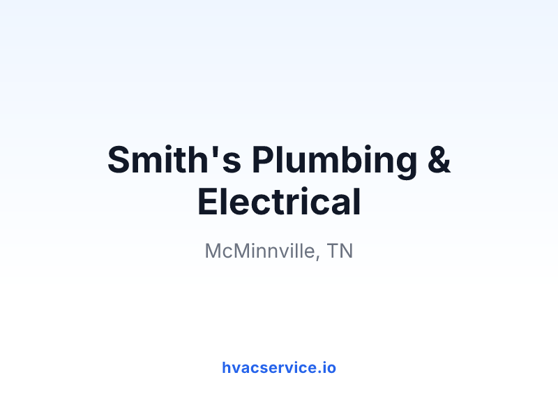 Smith's Plumbing & Electrical