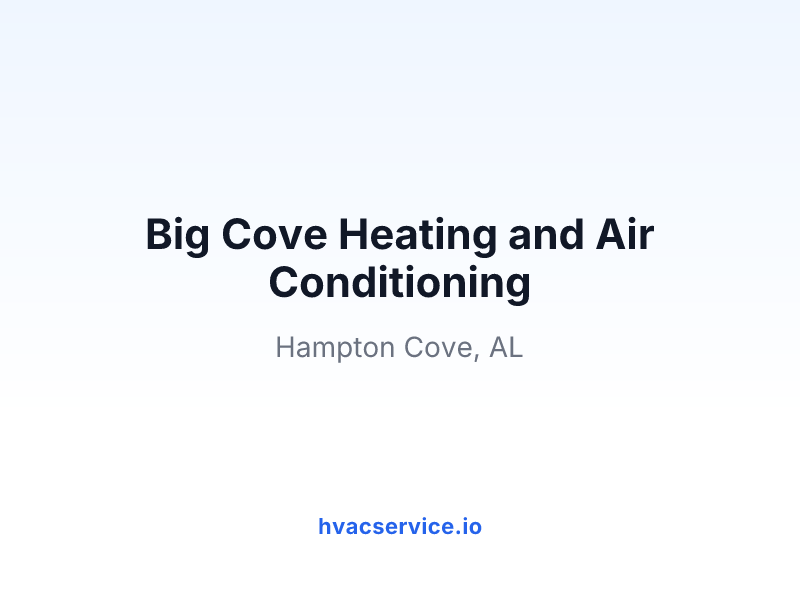 Big Cove Heating and Air Conditioning