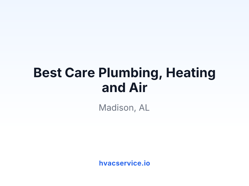 Best Care Plumbing, Heating and Air