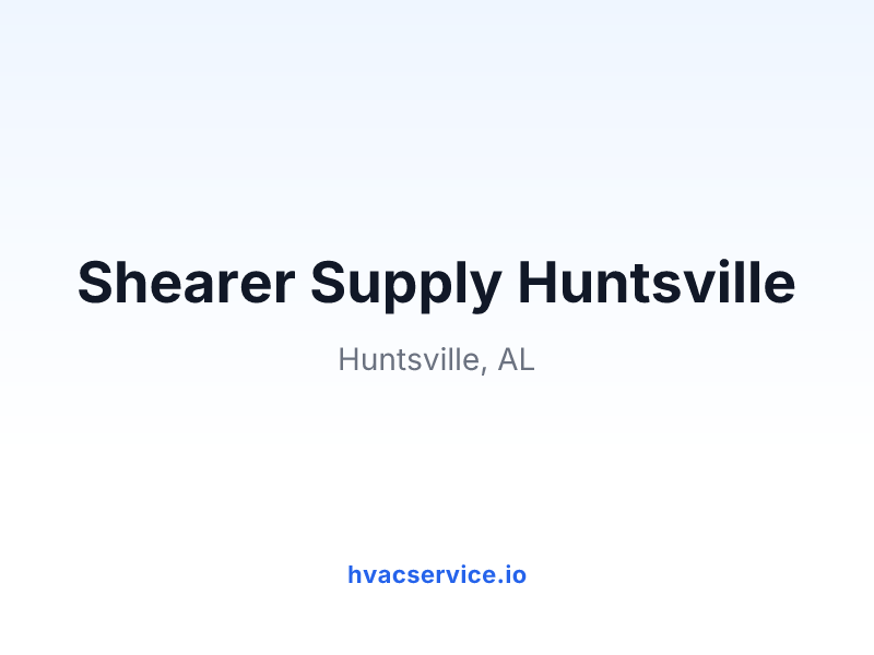 Shearer Supply Huntsville