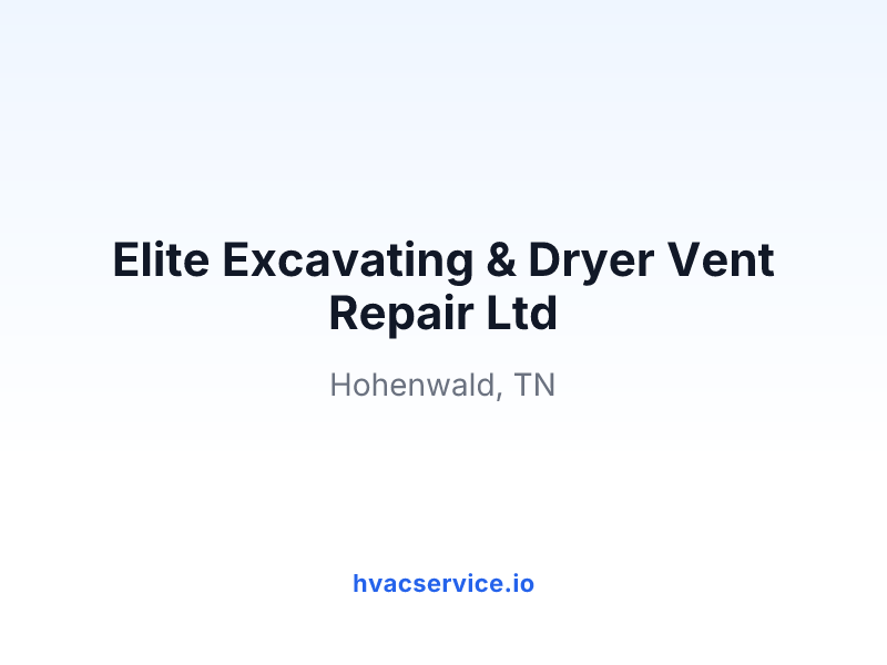 Elite Excavating & Dryer Vent Repair Ltd