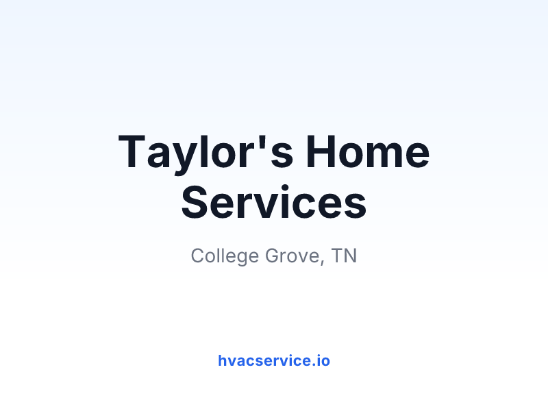 Taylor's Home Services