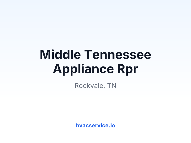 Middle Tennessee Appliance Rpr