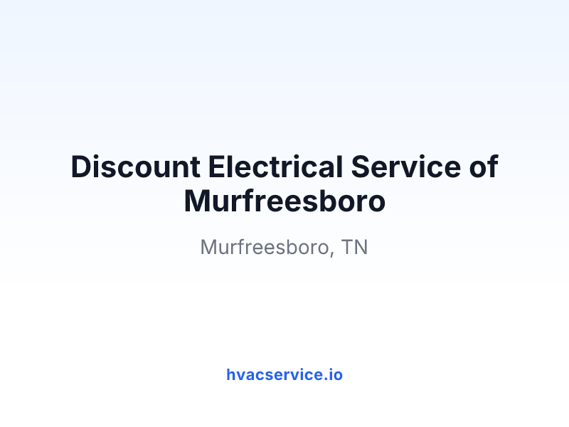 Discount Electrical Service of Murfreesboro