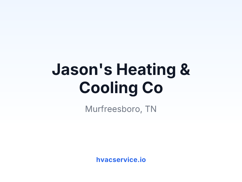 Jason's Heating & Cooling Co