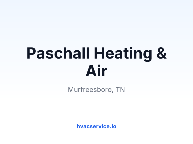Paschall Heating & Air