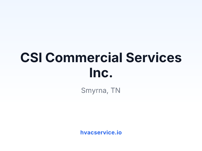 CSI Commercial Services Inc.