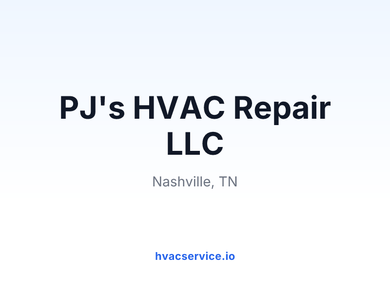 PJ's HVAC Repair LLC