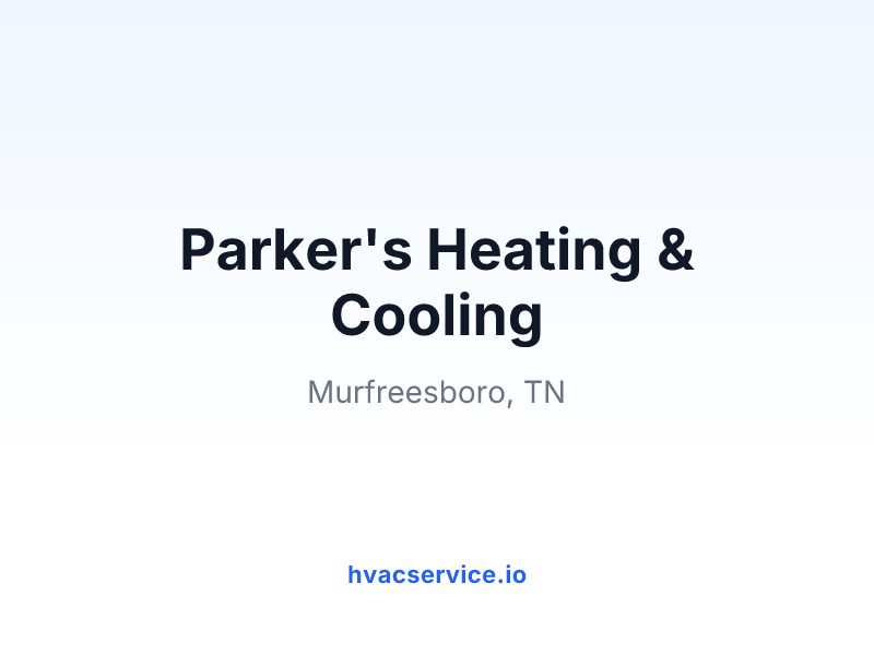 Parker's Heating & Cooling