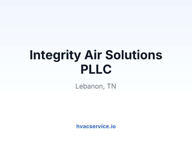 Integrity Air Solutions PLLC