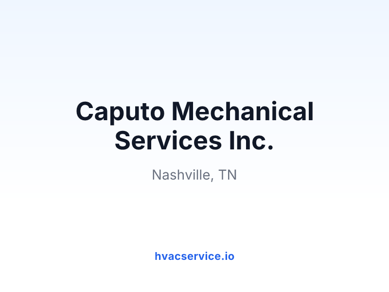 Caputo Mechanical Services Inc.