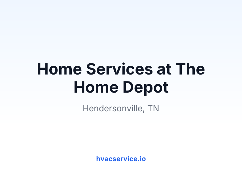 Home Services at The Home Depot