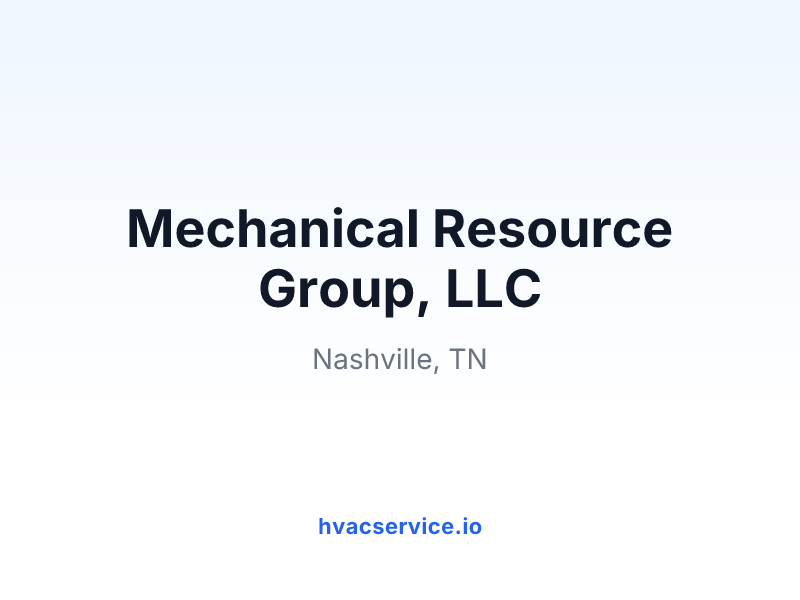 Mechanical Resource Group, LLC