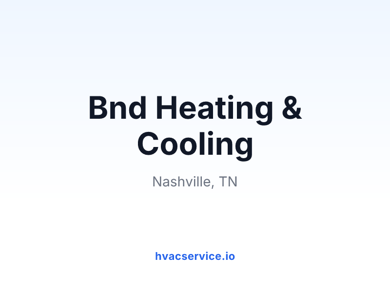Bnd Heating & Cooling