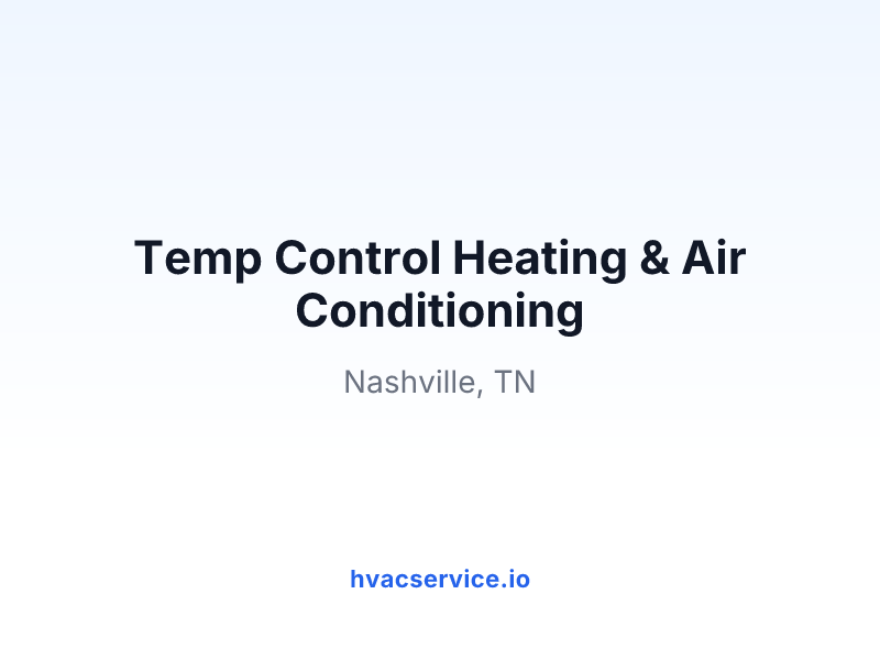 Temp Control Heating & Air Conditioning