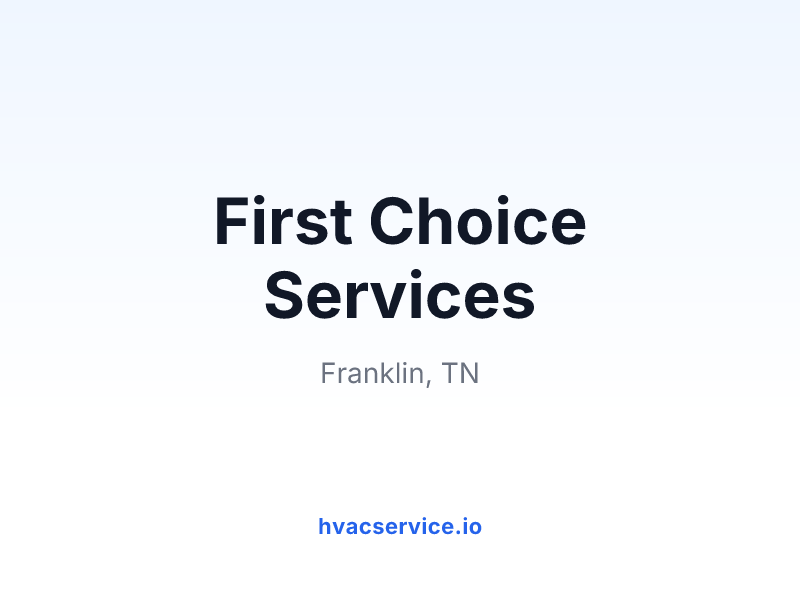 First Choice Services