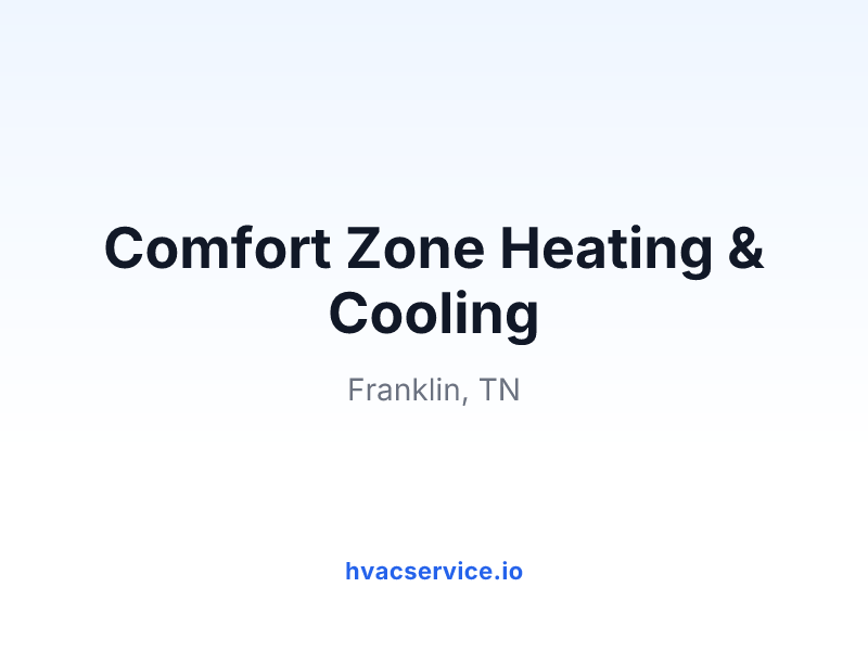 Comfort Zone Heating & Cooling