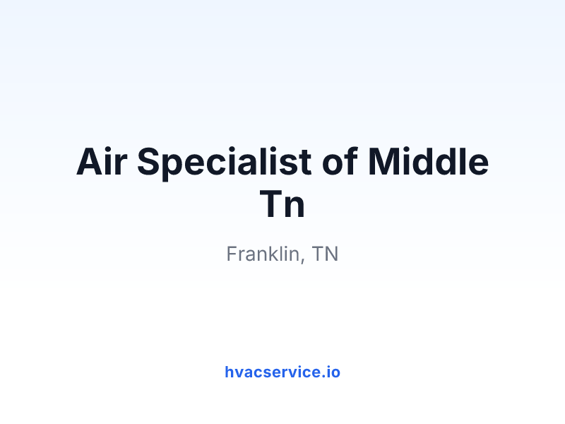 Air Specialist of Middle Tn