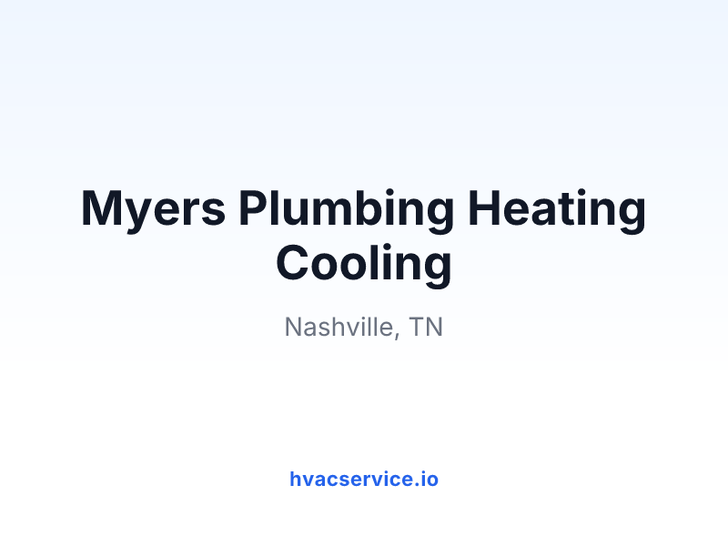 Myers Plumbing Heating Cooling