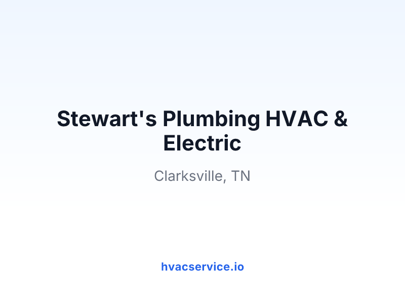 Stewart's Plumbing HVAC & Electric